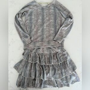 Chaser girls leopard shirt and ruffle skirt size 10 Soft! Top Skort